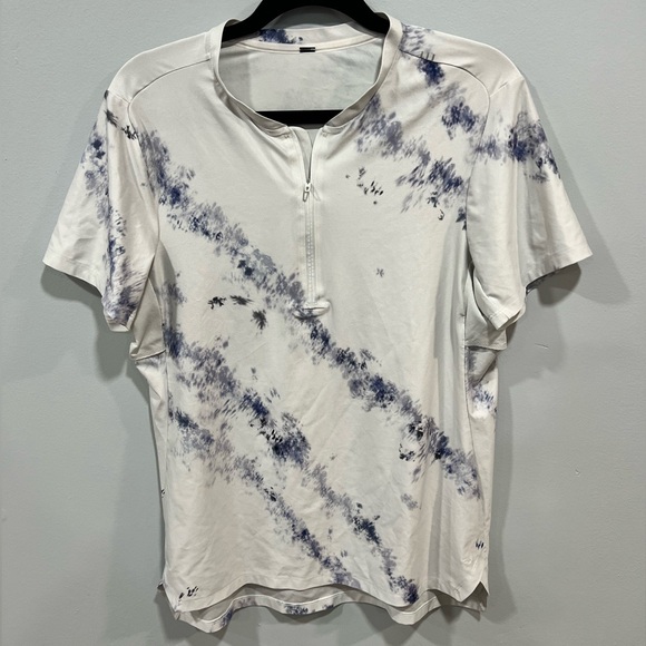 lululemon athletica Other - Lululemon Vented Tennis Shirt Zip Front Polo Shirt Performance Short Sleeve Sz L